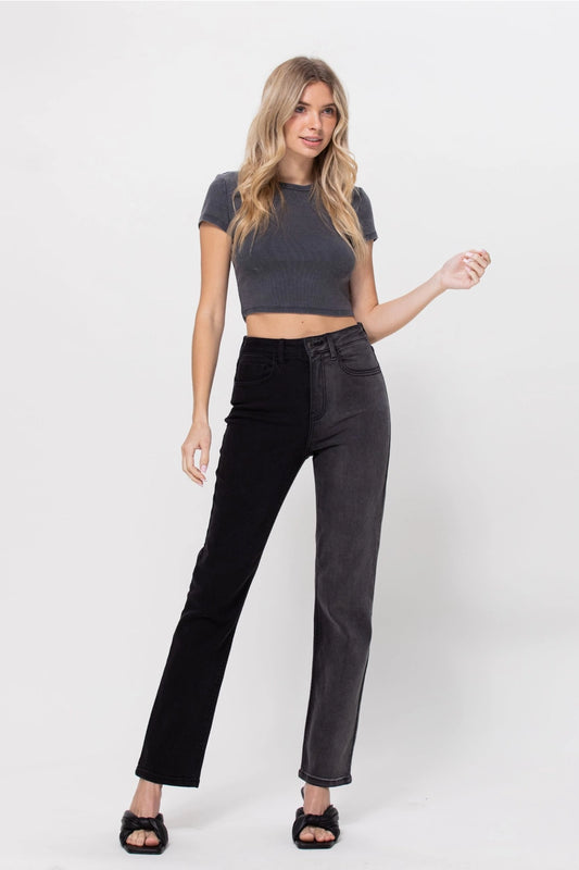 Tonya Two Tone High Rise Jeans