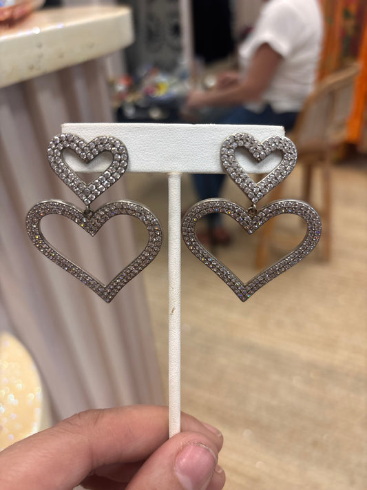 Double Heart Earrings