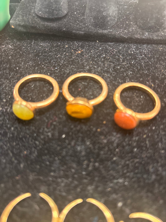 Fall Colored Rings Set size 7