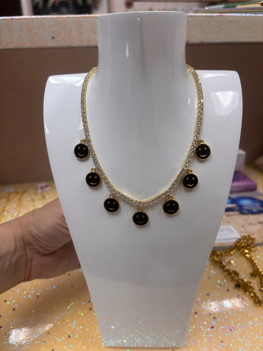 Black Smiley Chain