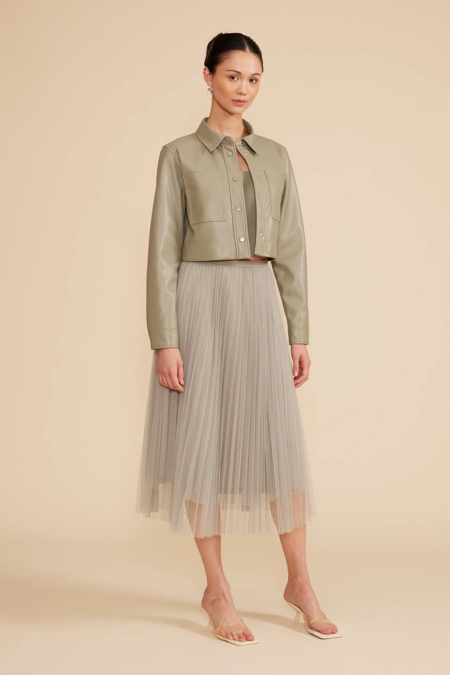 Gail Pleated Tulle Skirt