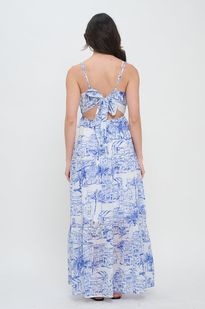 Juliette Coastal Sketch Maxi Dress