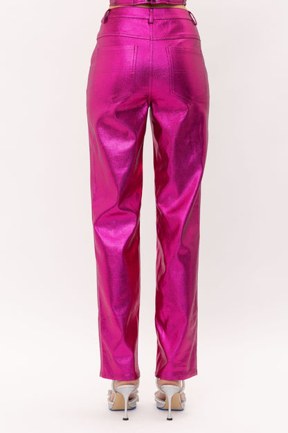 Kiki Fuchsia Straight Leg Pant