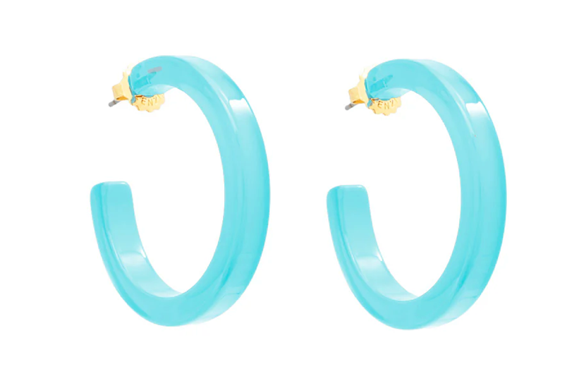 Medium Resin Hoop Earrings