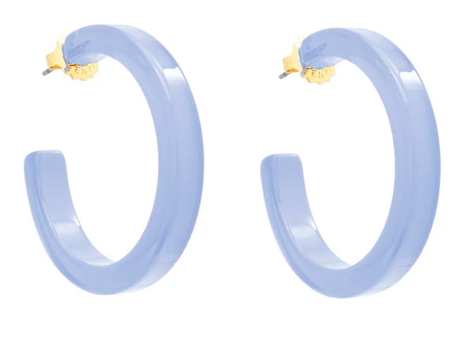 Medium Resin Hoop Earrings