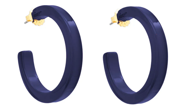 Medium Resin Hoop Earrings