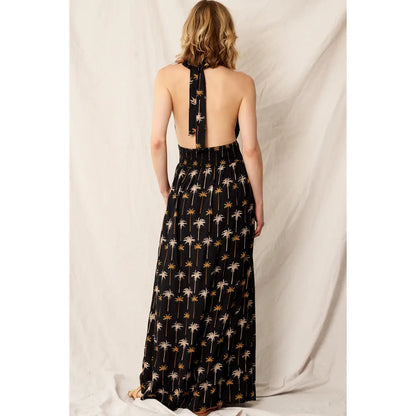 Taylor Printed Halter Neck Maxi Dress