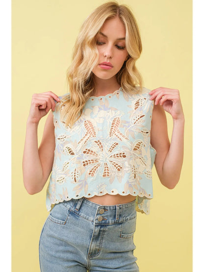 Cassandra Eyelet Top