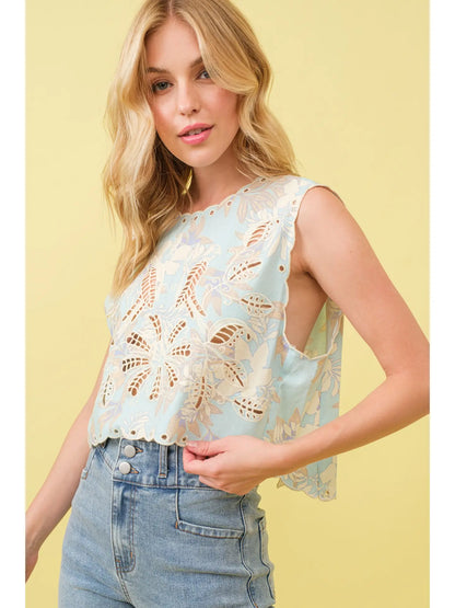 Cassandra Eyelet Top